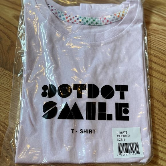 DotDotSmile Graphic Tee Light Pink Size 8 *NWT* Dot Dot Smile t-shirt - Picture 2 of 2